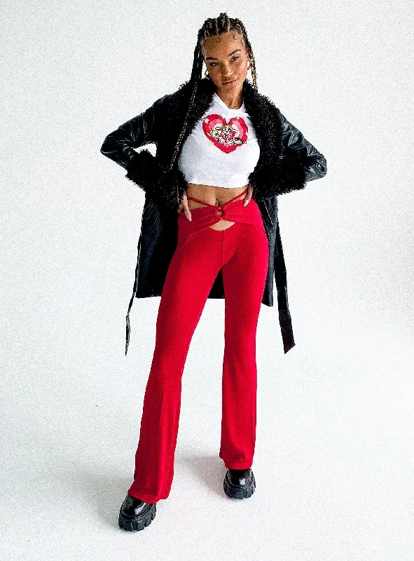 Loriella Flare Pants Red Discover Now