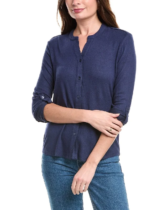 NIC+ZOE Sweet Dreams Convertible Sleeve Shirt Minimalist Chic