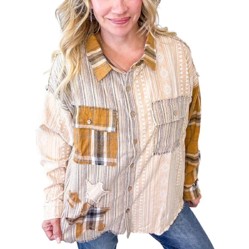 Plaid Star Shirt In Mustard Must Haves