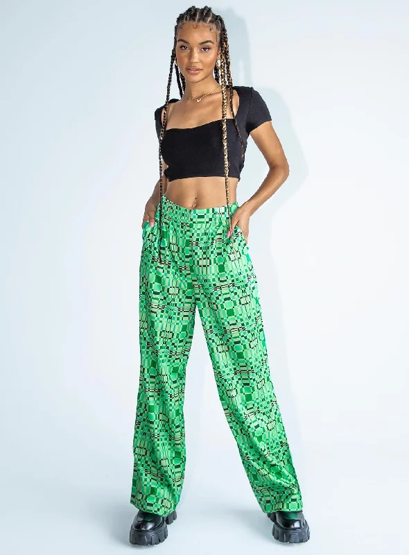 Kutcher Pants Green Hot Brand Discounts