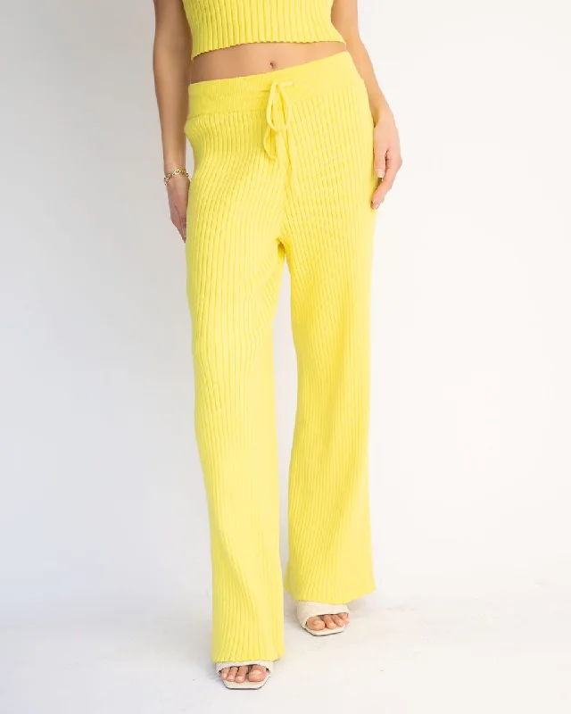 Laid Back Luxe Ribbed Drawstring Pants Summer Splash Sale