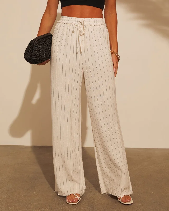 Lucienne Striped Straight Leg Pants Modern Romance