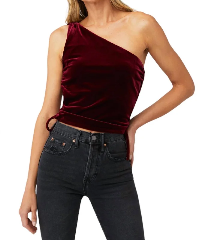 Ania Top In Wine Trend Setting Wardrobe