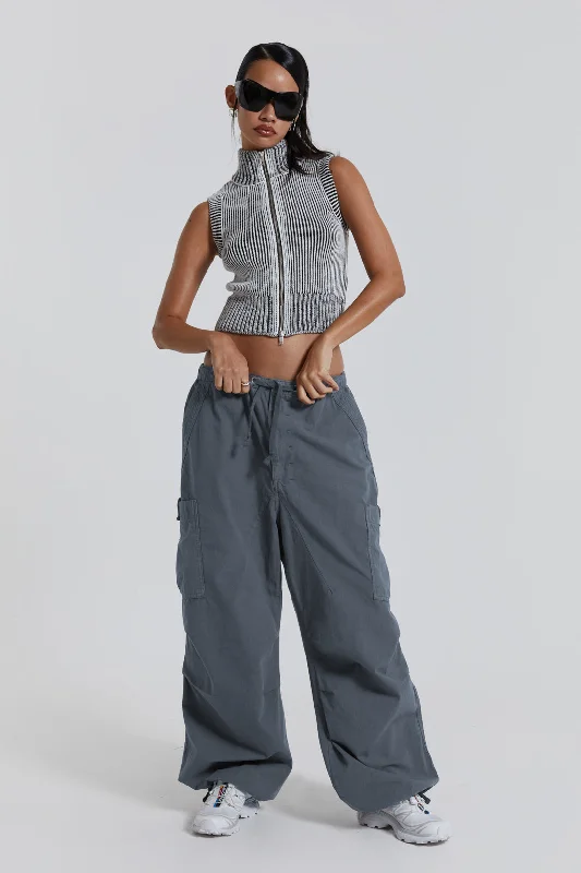 Vintage Grey Parachute Cargo Pants Now On Sale For Chic Urban Styles