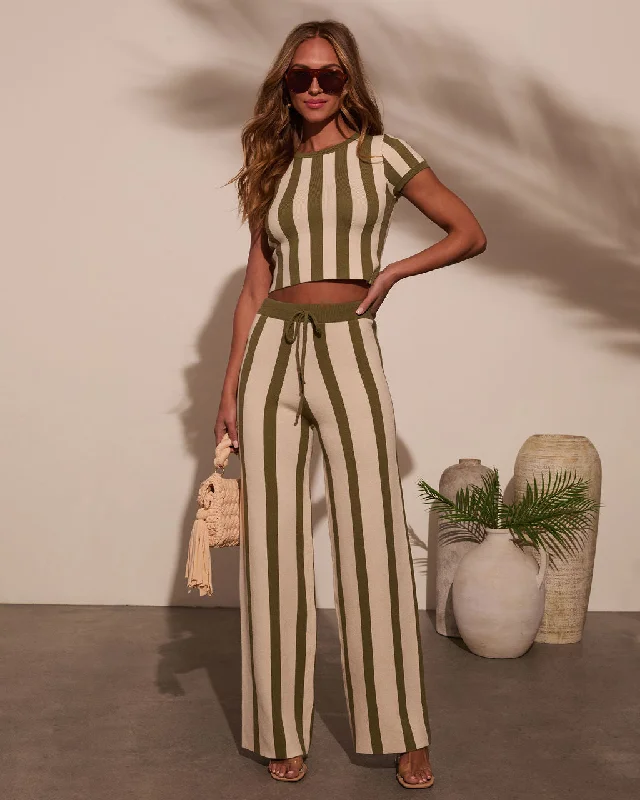 Kayson Striped Flare Pants Insane Discount Onslaught