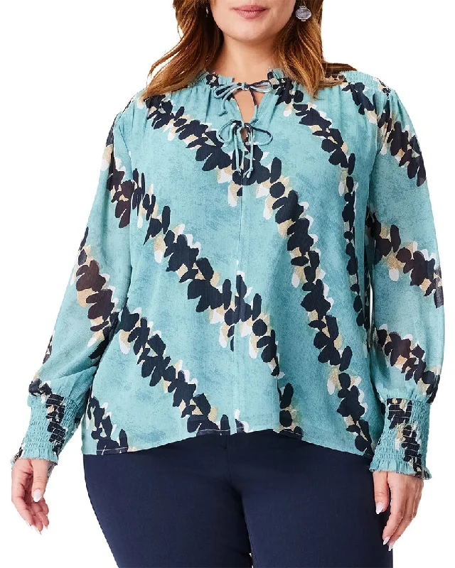 NIC+ZOE Plus Rolling Reef Top Tropical Island - Inspired Attire