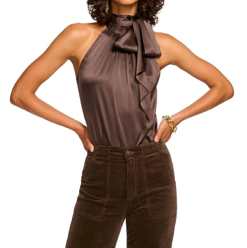 Lori Top In Desert Brown Vibrant Femme Fashion