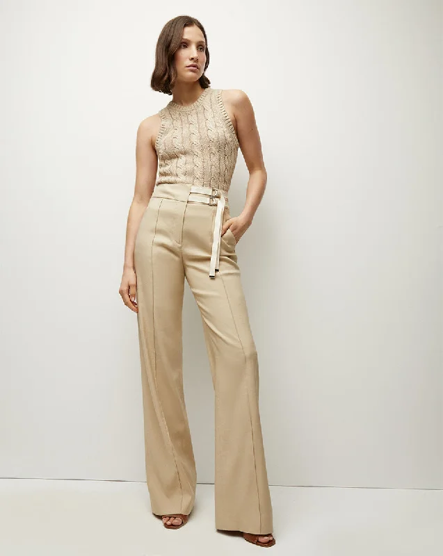 Cruz Stretch-Linen Pants Exclusive Sale