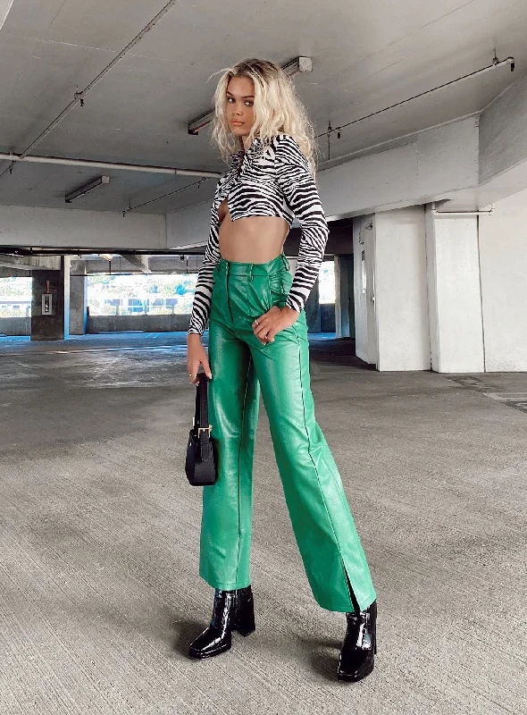 Suki Pants Green Versatile Wardrobe Essentials