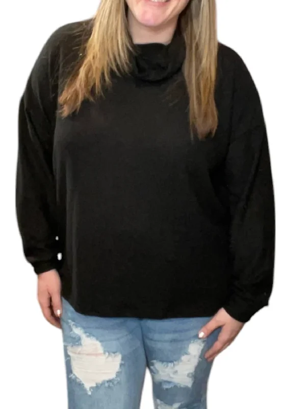 Cozy Top In Black New Season Fashion Preview