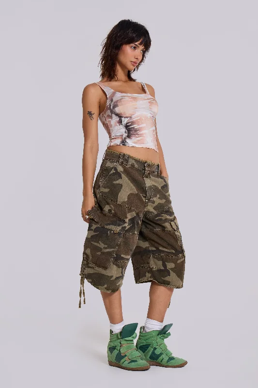 Cadet Camo Shorts Casual Chic