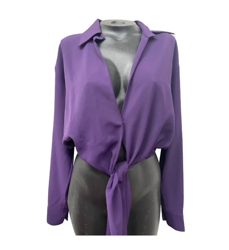 Topper Top In Purple Fashion Sale