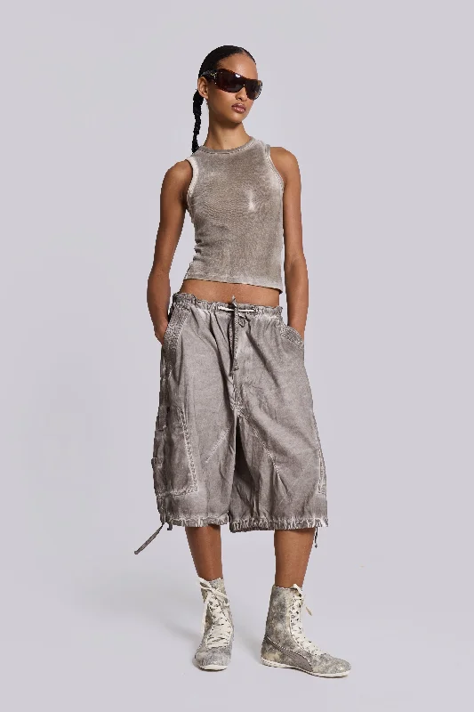 Stone Oil Wash Parachute Shorts Lighten Up With Nordic Styles