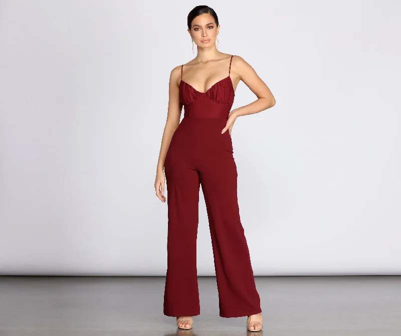 Ruched Bust Jumpsuit Unleash Your Trend Driven Style