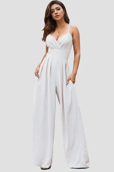 Spaghetti Strap Wide Leg Jumpsuit Premium Style