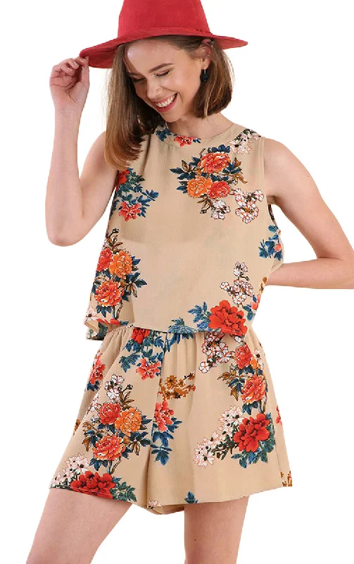 Floral Pocket Romper, Stone Sale Event, Prices Rock