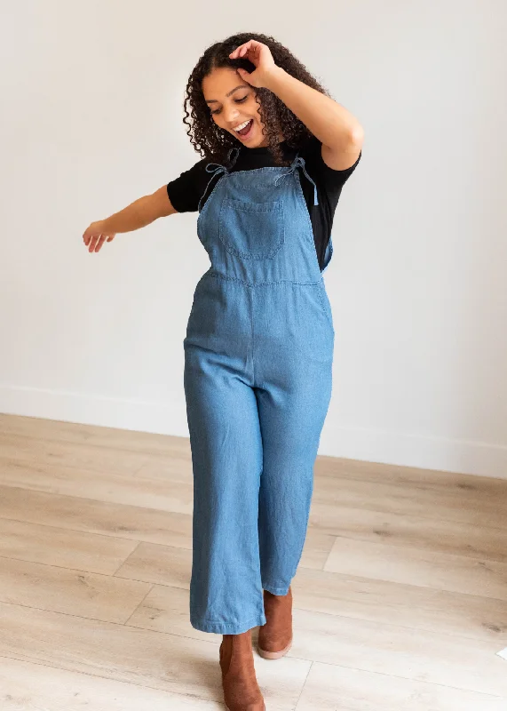 Jenae Indigo Washed Jumpsuit Brand Name Clothing Discount Extravaganza