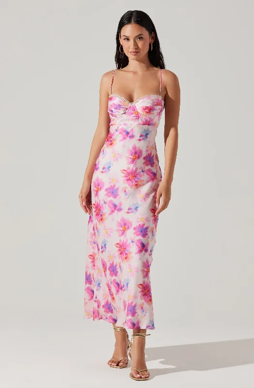 Florianne Floral Satin Maxi Dress Fresh Styles, Fresh Deals