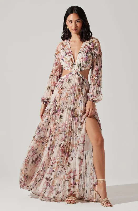 Revery Floral Long Sleeve Maxi Dress Quality Wear