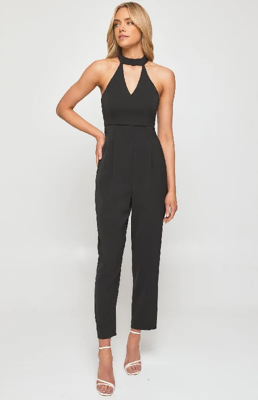 Choker Neckline Jumpsuit Refined Simplicity