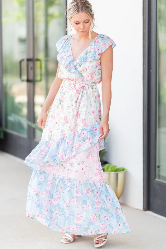 Need You Now Pink Floral Maxi Dress Budget Saver