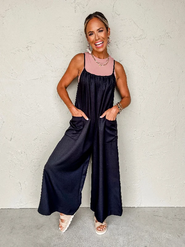 Take The Chance Wide Leg Jumpsuit-Black Seasonal Style Discounts