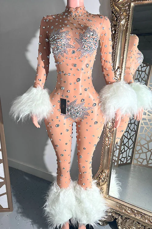 Icey Heart Bodysuit (Ready to Ship) Grab Romantic Date - Night Styles Now