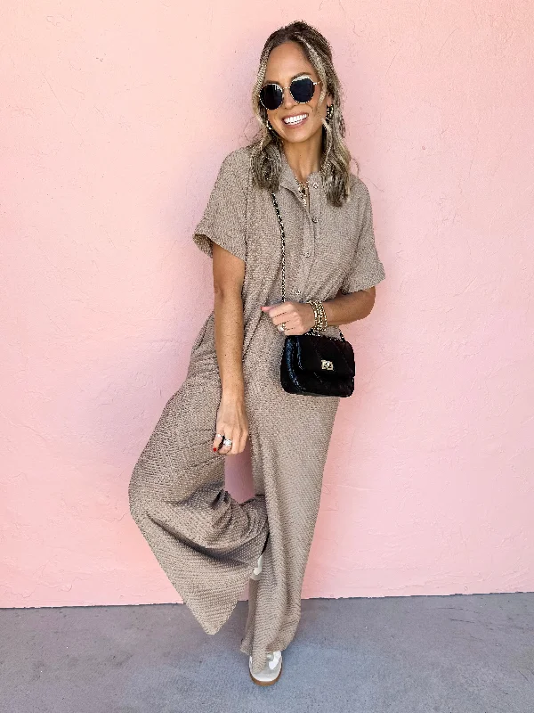 Everyday Hustle Textured Jumpsuit Fast Fashion Favorites