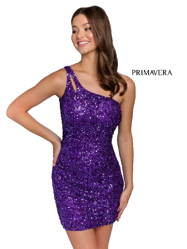 Primavera Couture - 3573 Cut-Out Sequined Fitted Cocktail Dress Big Discounts