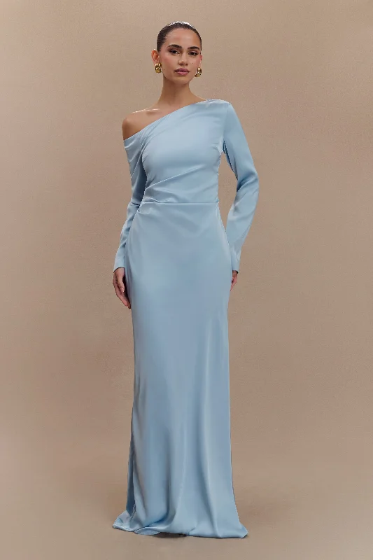 Avery Long Sleeve Maxi Dress - Cornflower Blue Bold Fashion