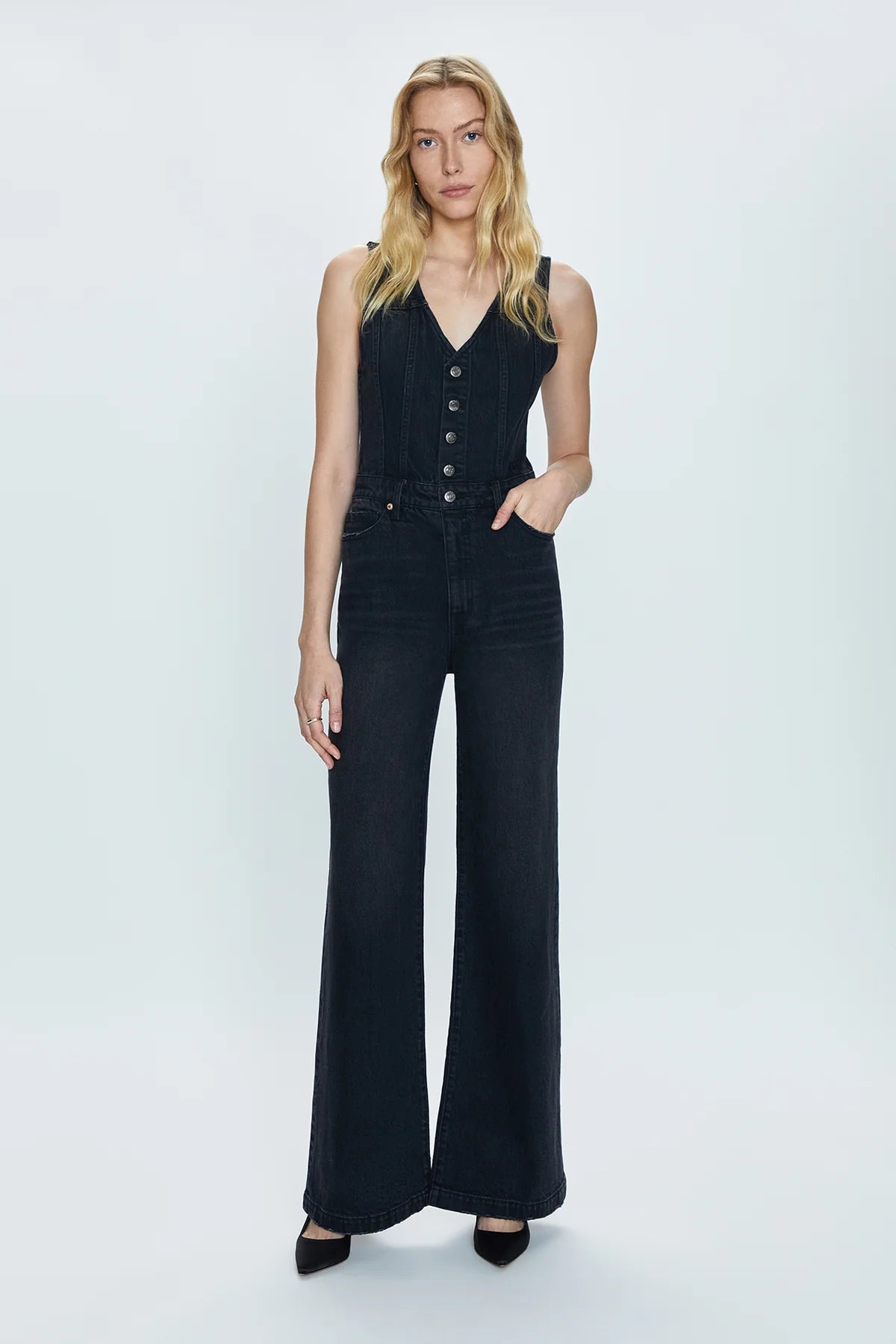 Aria Denim Jumpsuit Cottagecore Rustic Charm Style