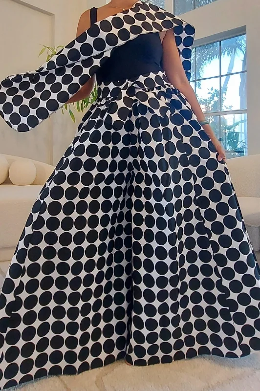 One Size Polka Dots Palazzo PANTS Unleash Your Style