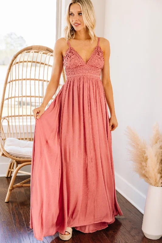 Full Of Grace Mauve Pink Maxi Dress Feminine Soft - Hued Styles