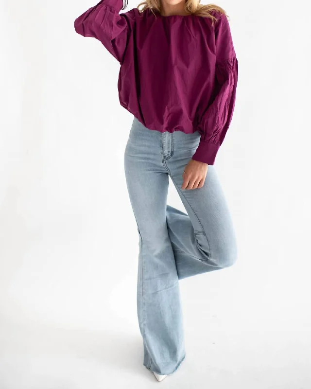 Ava Top In Merlot Current Trends