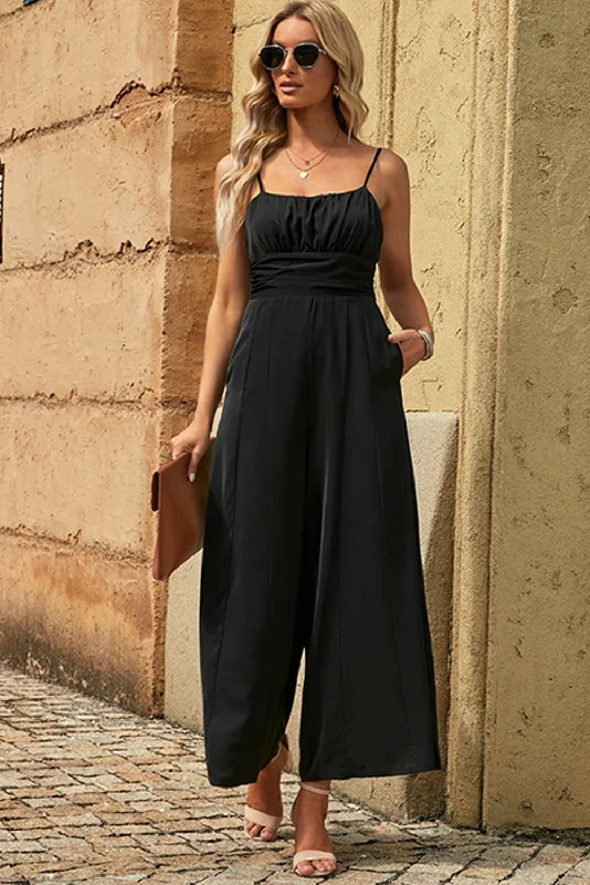 Spaghetti Strap Tied Seam Detail Jumpsuit Exclusive Sale