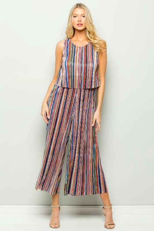 Panama Multi Stripe Jumpsuit Limited Stock, Big Discounts