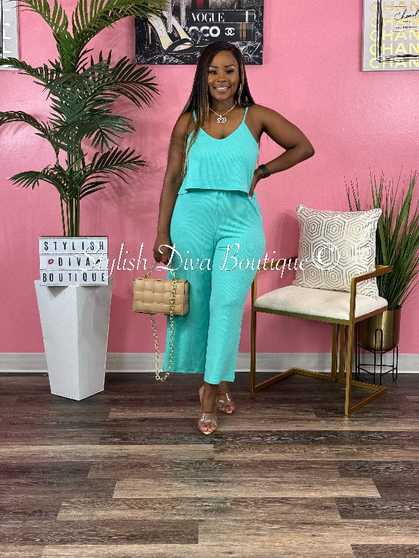 Hailey Jumpsuit up to 3XL (Mint) Trendy Threads