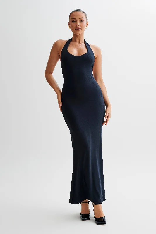 Jessica Modal Halter Maxi Dress - Black Flash Sale