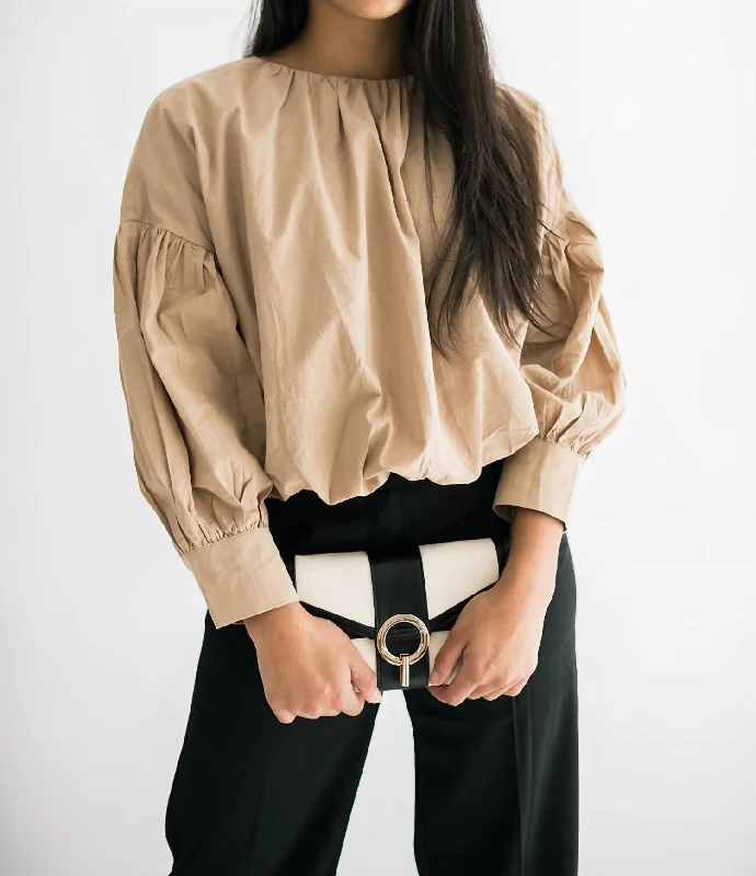 Ava Top In Mocha Urban Femme Streetwear