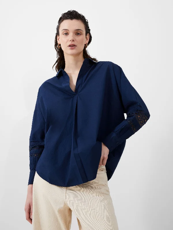 Rhodes Embroidered Long Sleeve Popover Shirt Must-Have Styles