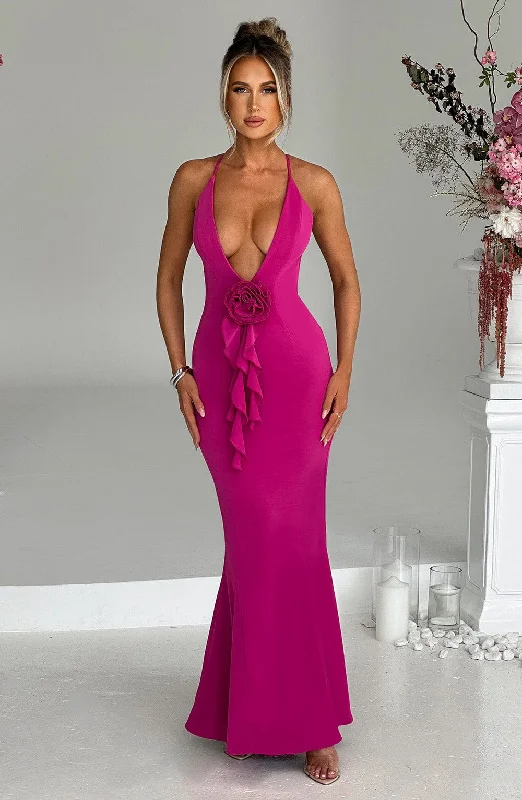 Constantina Maxi Dress - Hot Pink Now On Sale For Chic Urban Styles