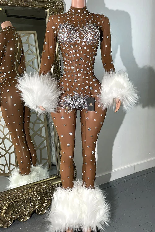 Icey Heart Diamante Bodysuit Huge Discounts This Week