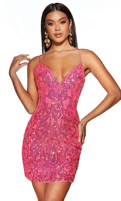 Alyce Paris 4900 - Sequin Embellished Sleeveless Cocktail Dress Discover Promotions