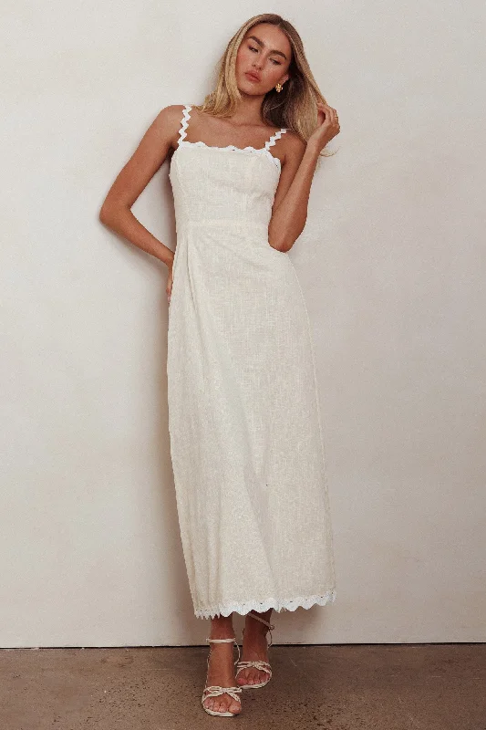 Montego Bay Ric Rac Strap Maxi Dress Oat Hot Sale