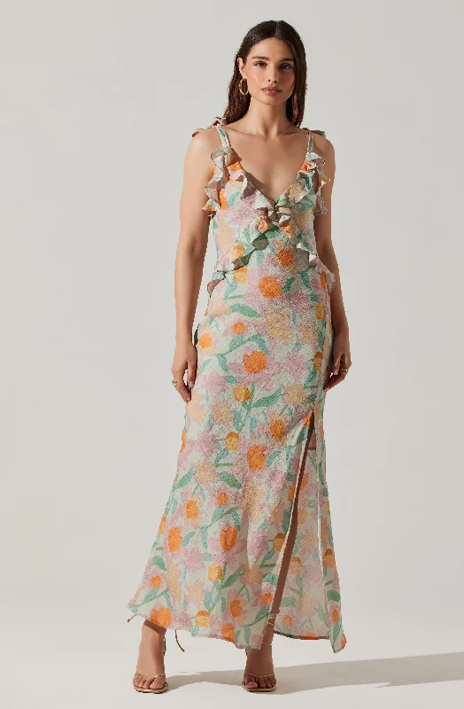 Sorbae Floral Maxi Dress End Of Season Clearance