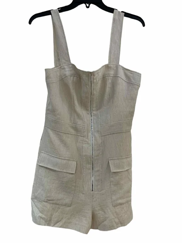 Amanda Uprichard Gage Romper Cream Size M Flash Sale