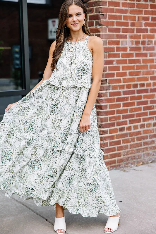 Put It All Together Olive Green Paisley Maxi Dress From Casual To Classy