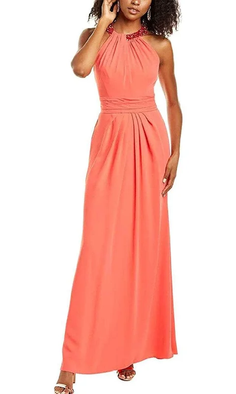 Theia 8812255 - Beaded Halter Neck A-Line Long Dress Stylish Savings