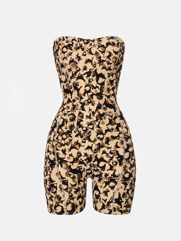 Darling Playsuit Beige Leopard Print Flash Sales