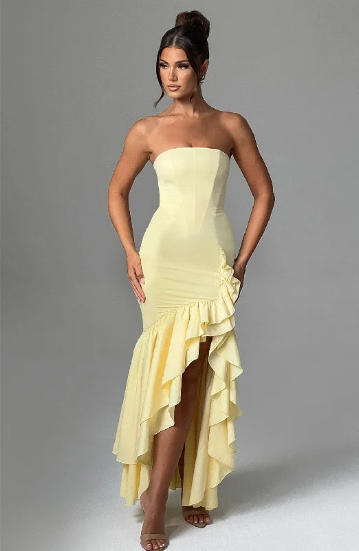 Angelina Maxi Dress - Lemon Redefining Women's Style